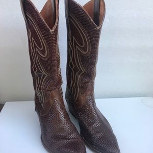 Dan Post Western Cowboy Boots Womens Size 8D Brown